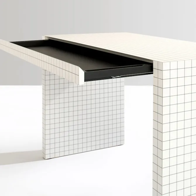 Quaderna 50 - Desk With Drawer