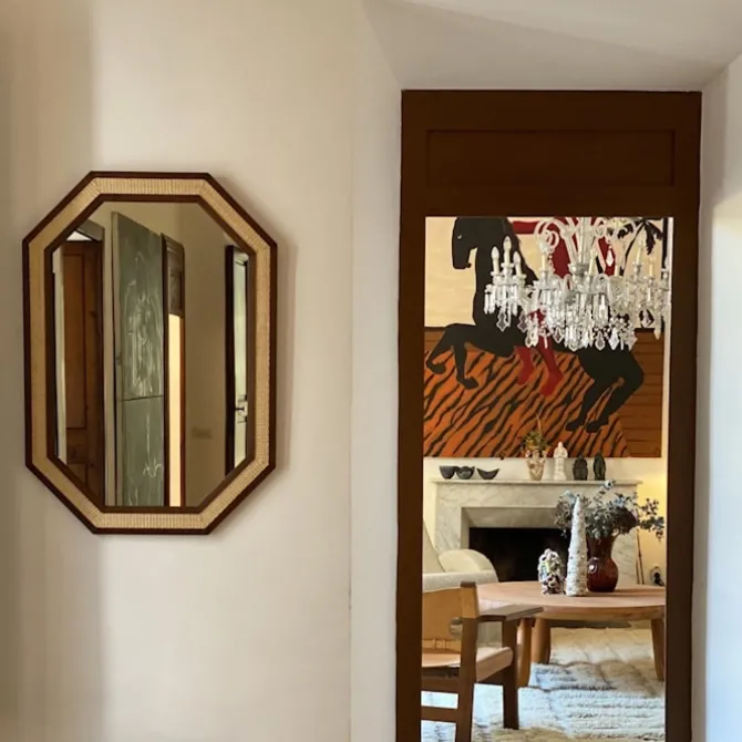 Rattan Mirror Small