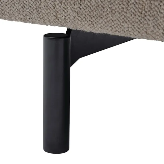 Rest sofa 2-seter svart metallunderstell hearth 6
