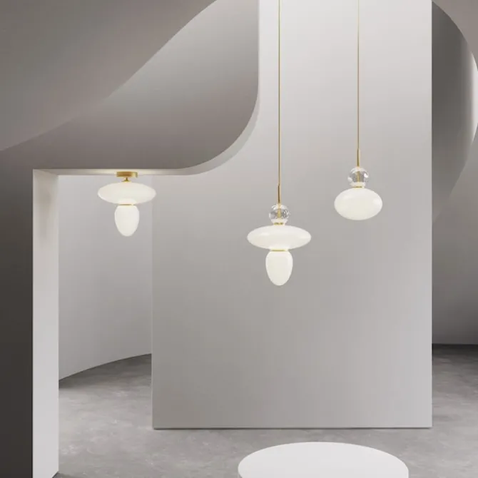 Rizzatto 42 Satin Brass/Opal White