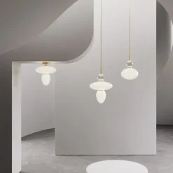 Rizzatto 32 Satin Brass/Opal White