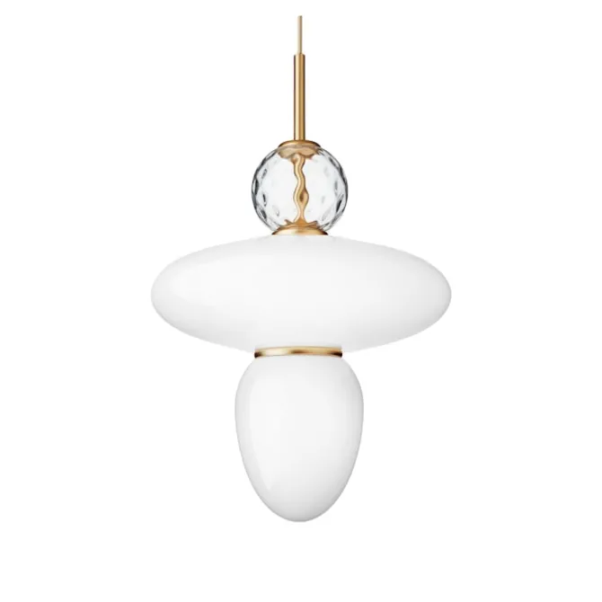 Rizzatto 43 Satin Brass/Opal White