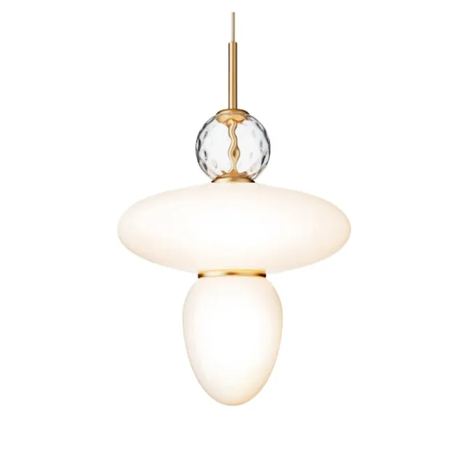 Rizzatto 43 Satin Brass/Opal White