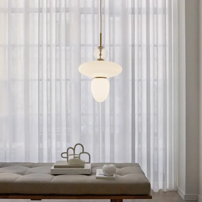 Rizzatto 43 Satin Brass/Opal White