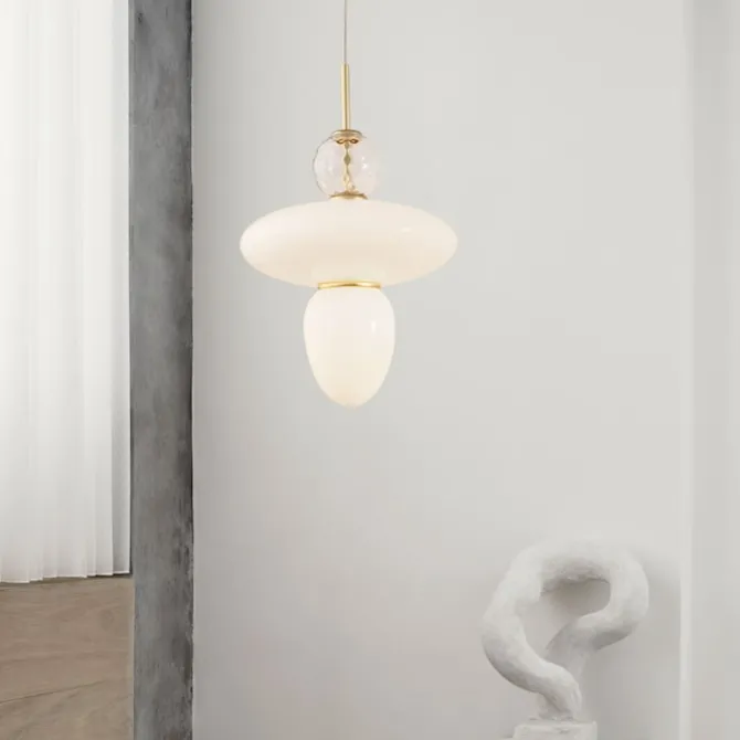 Rizzatto 43 Satin Brass/Opal White