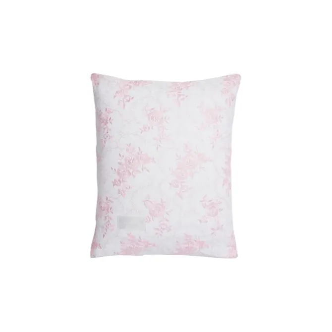 Rose Pillow Case Lace Pink