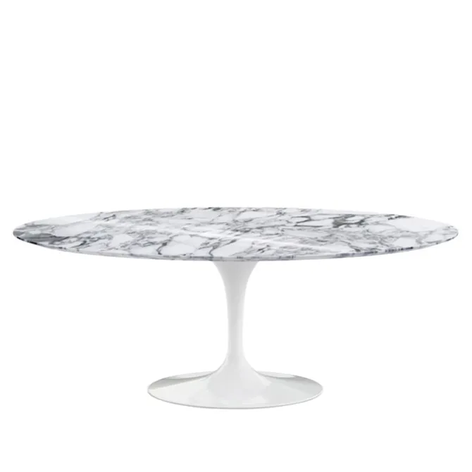 Saarinen Oval spisebord 198 cm White