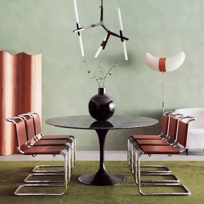 Saarinen Round spisebord Ø 137 cm Black