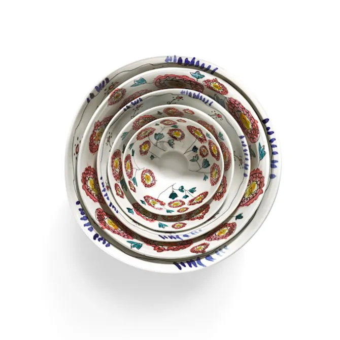 Serving Bowl L Anemone Milk