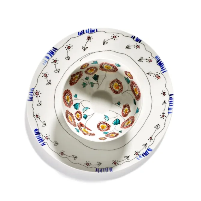 Serving Bowl M Anemone Milk - Set of 2