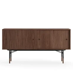 Sideboard utan lådor Walnut Veneer