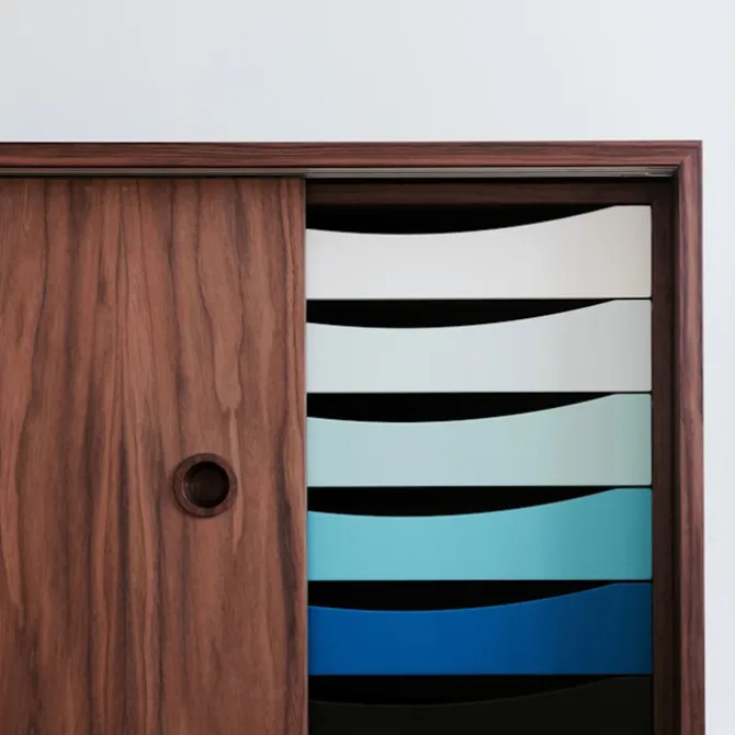 Sideboard Warm med lådor Dark oiled oak Veneer