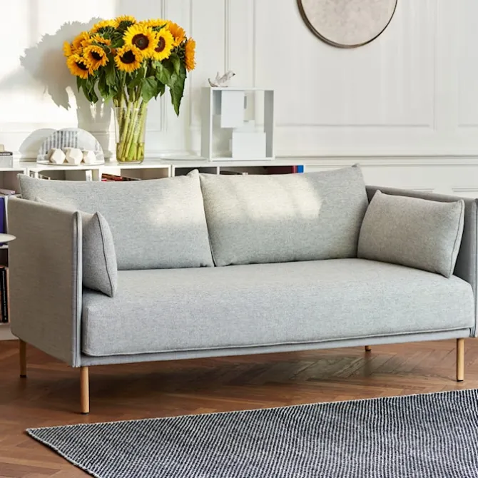 Silhouette 2-seters sofa Black Piping/Black