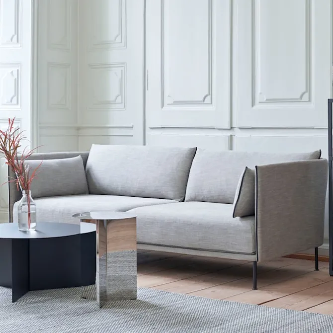 Silhouette 2-seters sofa Cognac Piping/Oiled Oak