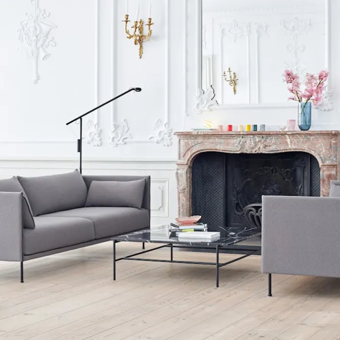 Silhouette 2-seters sofa Matching Piping/Oiled Oak