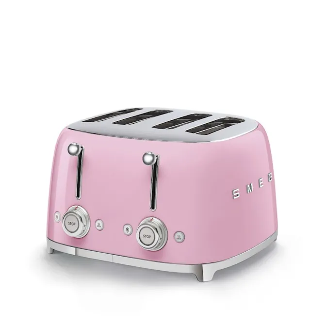 Smeg 4 Slot Toaster Pink