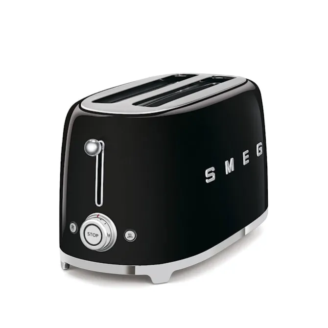Smeg Toaster 4 Slices Black