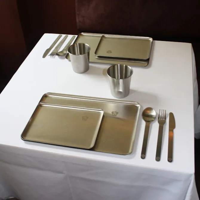 Steel Plate Pick Up Stainless Steel Set of 4