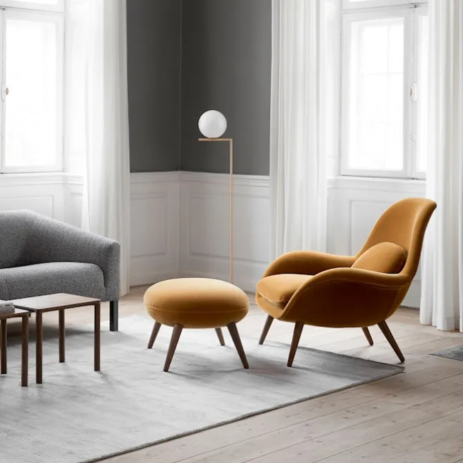 Swoon lenestol svartlakkert eik