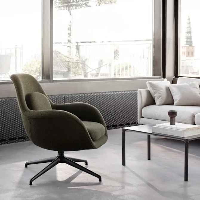 Swoon Petit svingbar lenestol svart