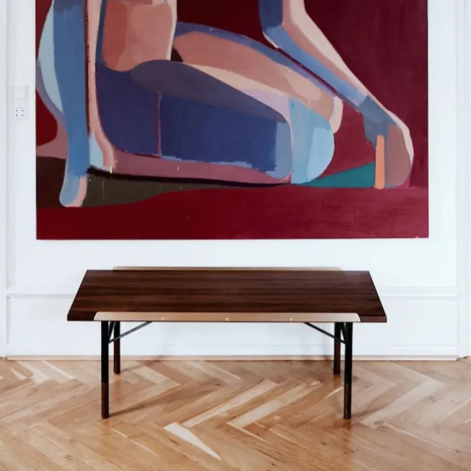 Table Bench Large med mässingskanter