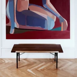 Table Bench Medium med mässingskanter