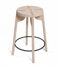 Tattoo Bar Stool Carved