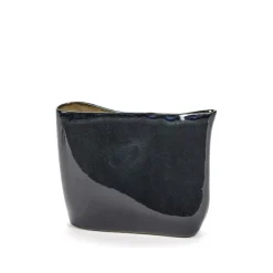 Terres De Reves Vase Low Blue Misty Grey