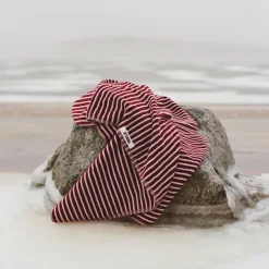 Terry Towel Red & Rose Stripes