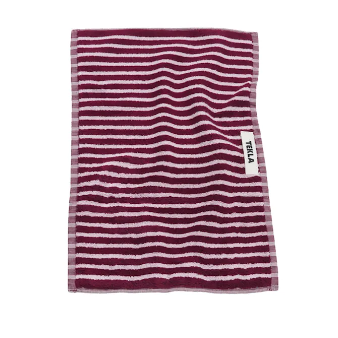 Terry Towel Red & Rose Stripes