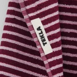 Terry Towel Red & Rose Stripes