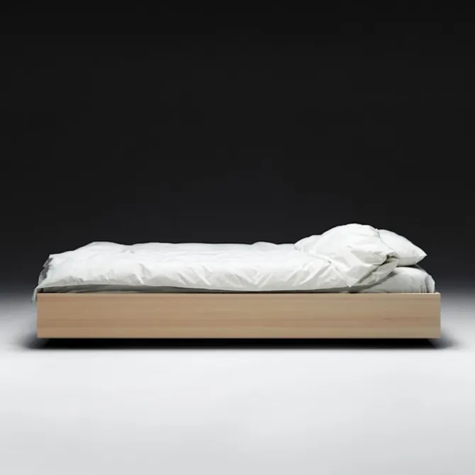 The Floating Bed V2 Natural White & Bed Slats