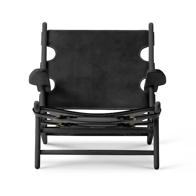 The Hunting Chair lenestol svartlakkert eik
