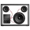 Transparent Speaker Red Cables