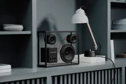 Transparent Speaker Red Cables