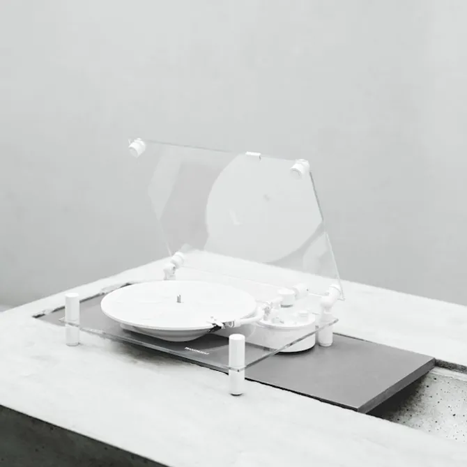 Transparent Turntable - White