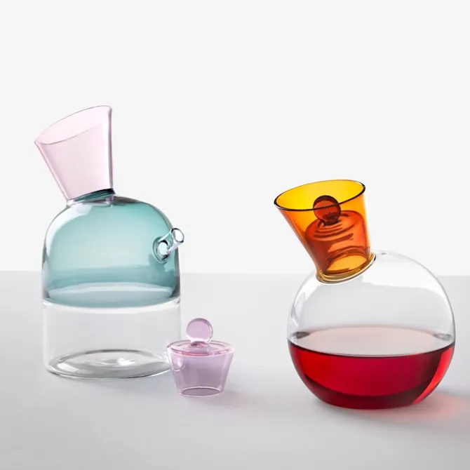 Travasi Pot With Lid Clear/Amber - 37 cl