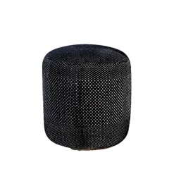 Tres Outdoor Pouf Black