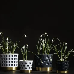 Trio Flower Pot Drop - Hvit