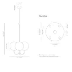 Triple Angle Pendant Satin Brass