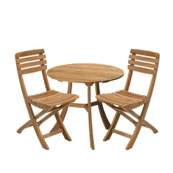 Vendia spisegruppe med bord Ø75cm & 2 stoler
