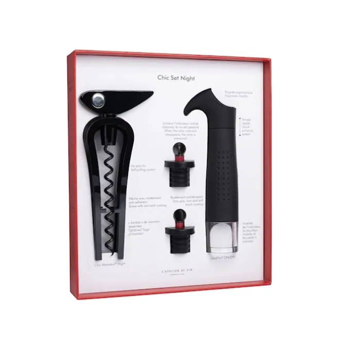 Vintilbehør i 4 deler Chic Set Night