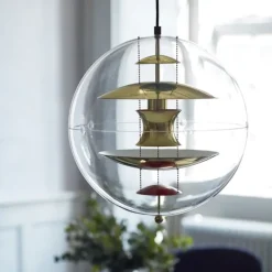 VP Globe Brass Pendant