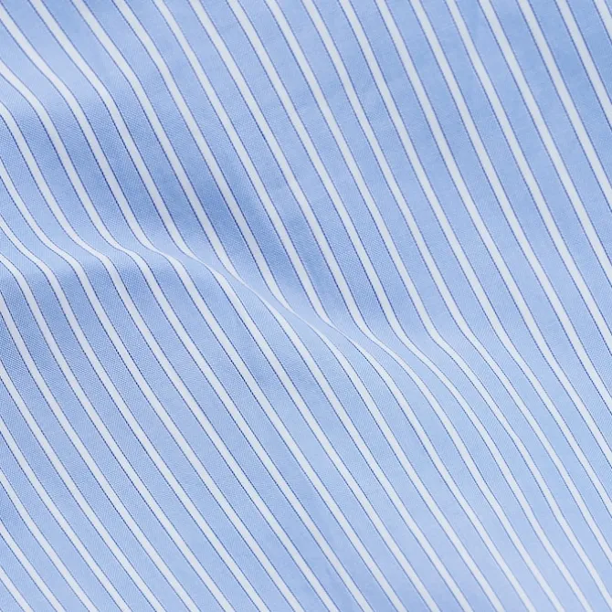 Wall Street Pillow Case Oxford Stripe Light Blue