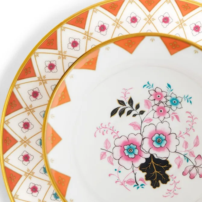 Wonderlust Peony Diamond Teacup Saucer