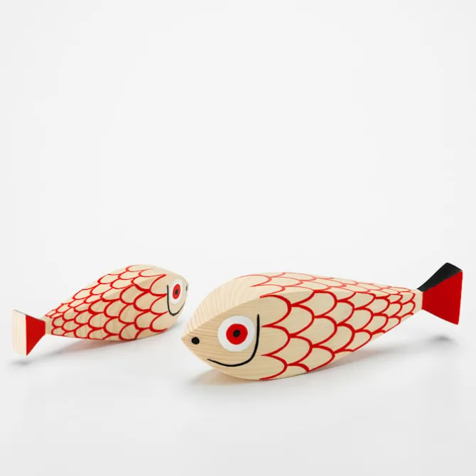 Wooden Dolls Mother Fish & Child träfigurer