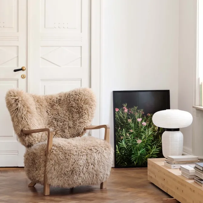 Wulff Lounge Chair ATD2 & Pouf ATD3 - Oak