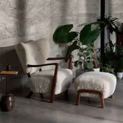 Wulff Pouf ATD3 Walnut