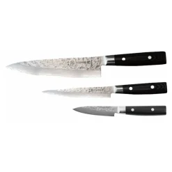 Yaxell Zen Set 3-delt kokkekniv 20 cm, verktøykniv 15 cm, skjærekniv 10 cm